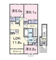 ディーテラス Ⅱの間取り画像