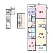 雀宮町アパート（028256101）の間取り画像