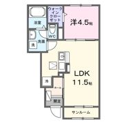 並木町アパートBの間取り画像
