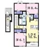 （仮）蔵波アパート1の間取り画像