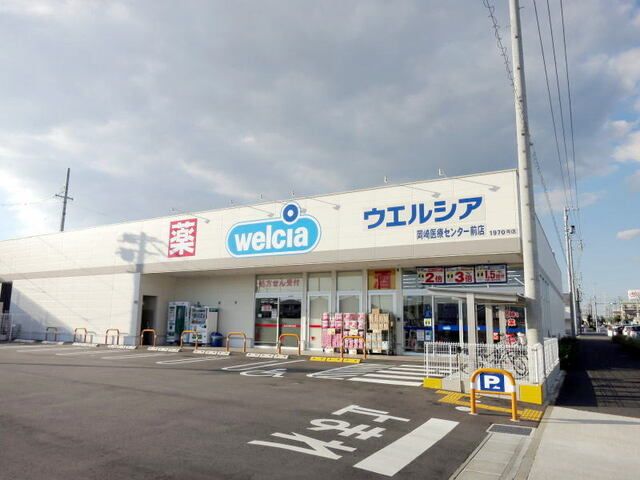近くのウエルシア岡崎医療センター前店まで800m(徒歩10分)