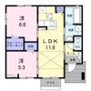 カルム双葉 Aの間取り画像