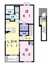 グラスロードⅡ Bの間取り画像