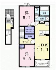 グラスロードⅡ Cの間取り画像