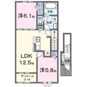八幡東町アパート（028389901）の間取り画像