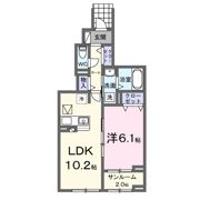 ルーミー新町の間取り画像