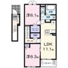 フォレストヒルズAの間取り画像