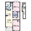 フォレストヒルズAの間取り画像
