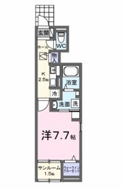 西条町御薗宇アパート Bの間取り画像