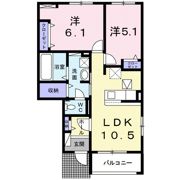 プリムヴェール Cの間取り画像