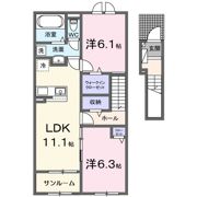 メゾン ド ソアレⅠの間取り画像