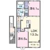 メゾン ド ソアレⅡの間取り画像