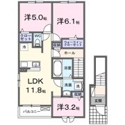ポミエBの間取り画像
