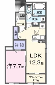 スピアージャ アン フィーメCの間取り画像