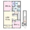 フラン フルール Bの間取り画像