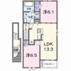 デタント Bの間取り画像