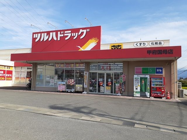 近くのツルハドラッグ甲府国母店まで500m(徒歩7分)