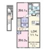 うららⅡの間取り画像