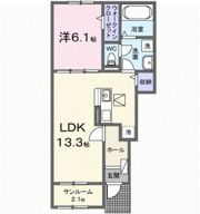 ラフィーネKⅢの間取り画像