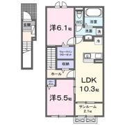 仮称）西茅原アパートAの間取り画像