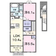 仮称）西茅原アパートAの間取り画像