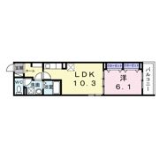 東釘貫丁3丁目アパートBの間取り画像