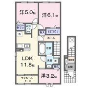 ハッピーフィールド なのはな館の間取り画像