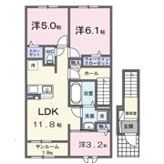 ハッピーフィールド なのはな館の間取り画像