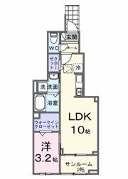 向日葵之颯Ⅱの間取り画像
