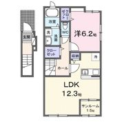 ラルゴミヤBの間取り画像