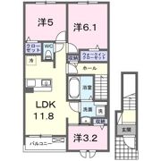仮称；宮久保4丁目アパートⅠの間取り画像