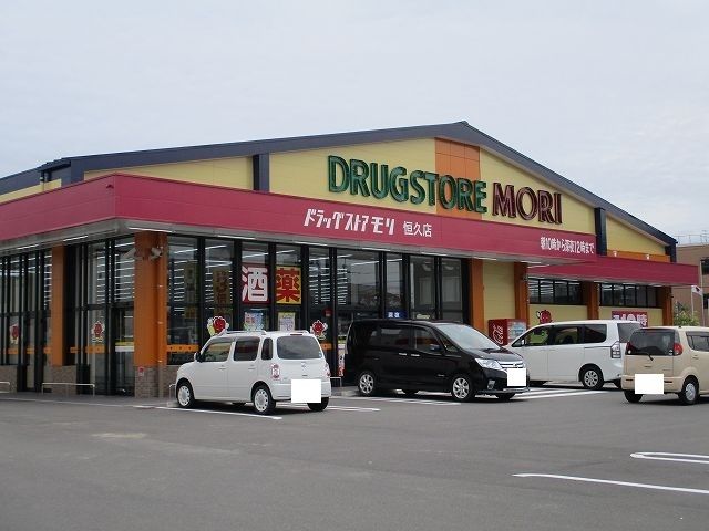 近くのドラッグストアモリ恒久店まで700m(徒歩9分)