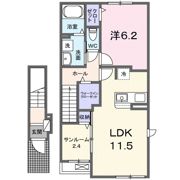 徳山アパート（028684101）の間取り画像