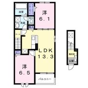 かもしま北町アパート（028707401）の間取り画像