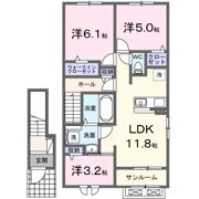 コリーヌ久住Ⅵの間取り画像