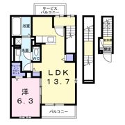 六ツ角フラット5号の間取り画像