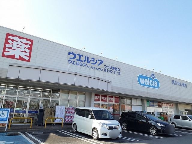 近くのウエルシアつくば豊里店まで800m(徒歩10分)
