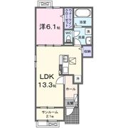 将軍野南1丁目アパート（028745801）の間取り画像