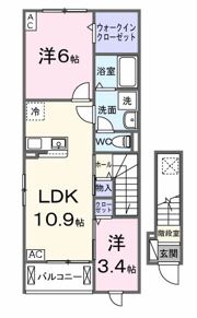 クレーシェルⅡの間取り画像