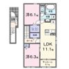 茜タニエールDの間取り画像