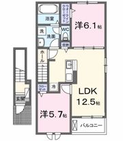 ヒルズ テラス Nの間取り画像