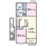 仮称）陽光町アパートAの間取り画像