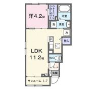 カーサ 福岡 Ⅲの間取り画像