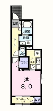 ウエスト ウイングの間取り画像