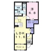 バリーフィールド Dの間取り画像