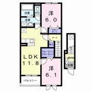 バリーフィールド Dの間取り画像