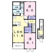 リバーサイドBの間取り画像