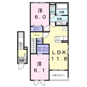 リバーサイドBの間取り画像