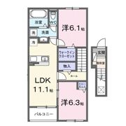 東高泊アパートの間取り画像