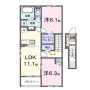 東高泊アパートの間取り画像